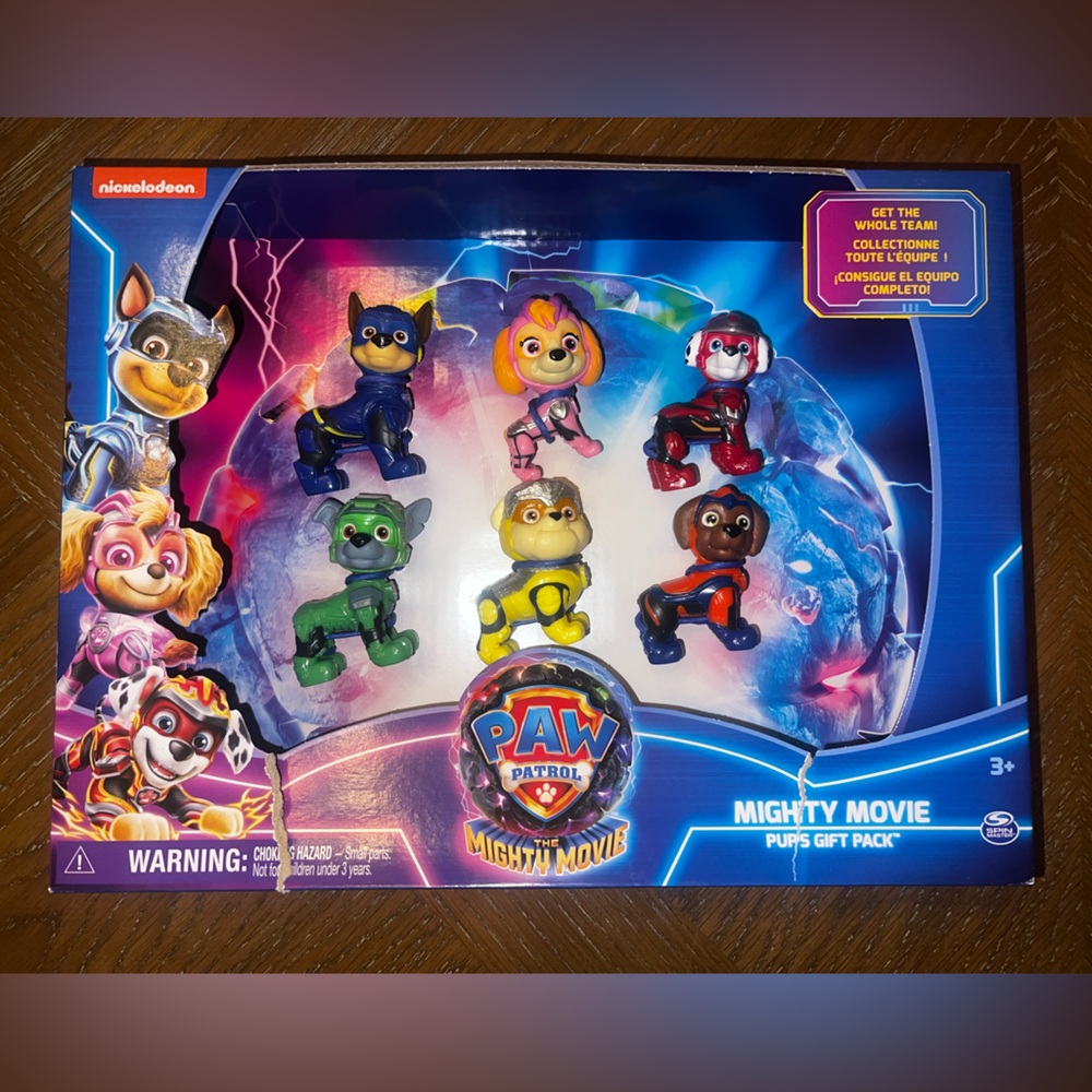 PAW Patrol: The Mighty Movie, 6 -Piece Toy Figure Pack, NEW